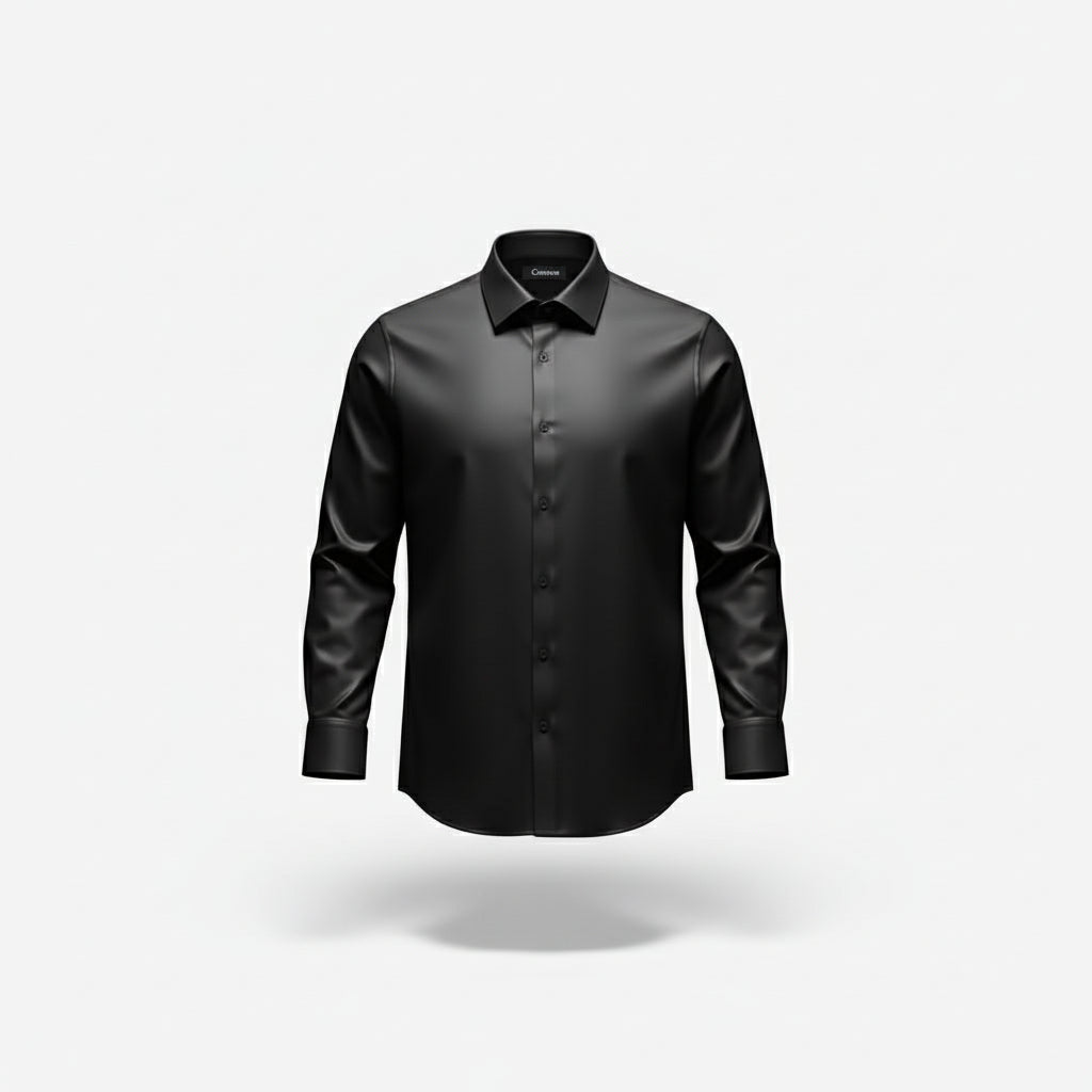 Men’s Black Full-Sleeve 100% Cotton Regular Fit Shirt