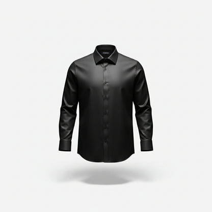 Men’s Black Full-Sleeve 100% Cotton Regular Fit Shirt