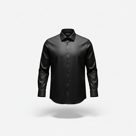 Men’s Black Full-Sleeve 100% Cotton Regular Fit Shirt